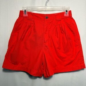 Vintage Lizsport Red Pleated Shorts